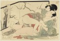 Liebhaber vor einem Bildschirm Kitagawa Utamaro Sexuell